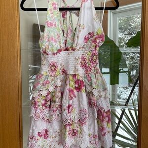 Love Shack Fancy Floral Halter Dress